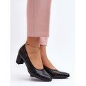 Almond-Toe Pumps 6cm Heels Embossed Leather Design