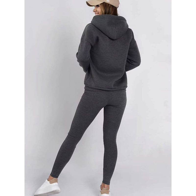 proWomen's Striped Top, Leggings & Hoodie Set Cozy Comfort 3-Piece Outfit_Pants, Trousers, Shorts