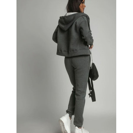 Winter Fleece Lined Unzipped Tracksuit Sweatshirt Hoodie