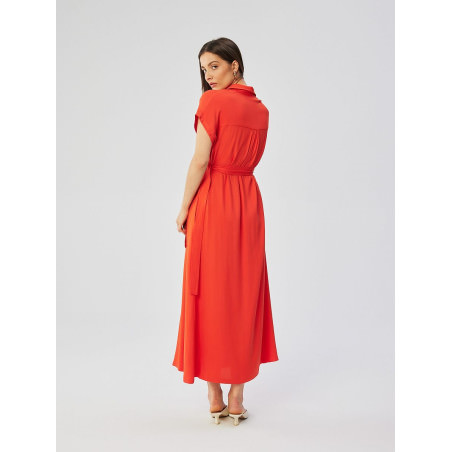 Viscose Maxi Dress, Button-Down Design, Flowy Style