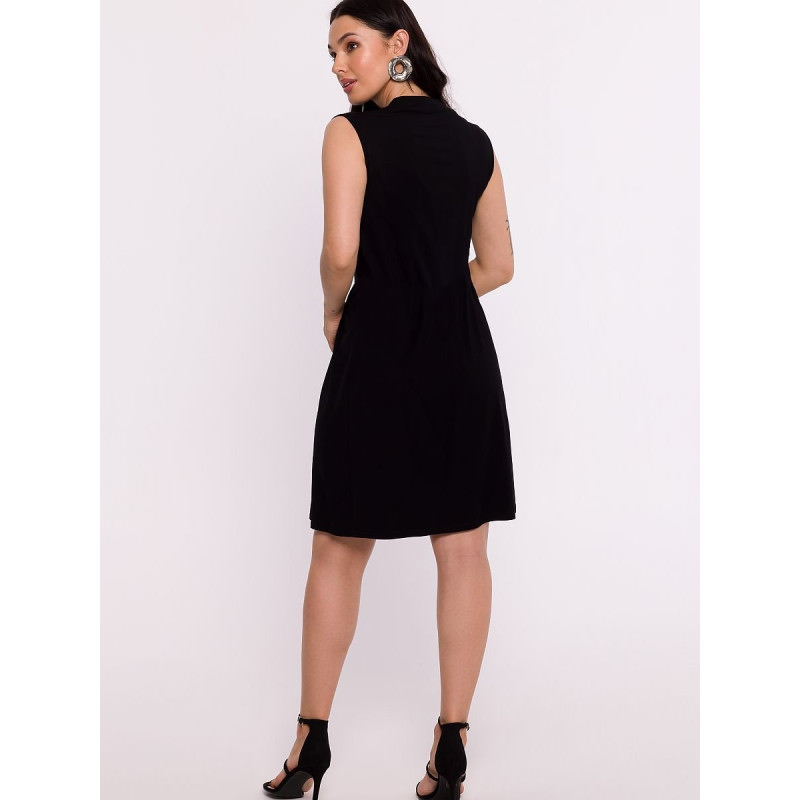 proViscose Knit Mini Dress - V-Neck, Overlap Detail_Day Dresses