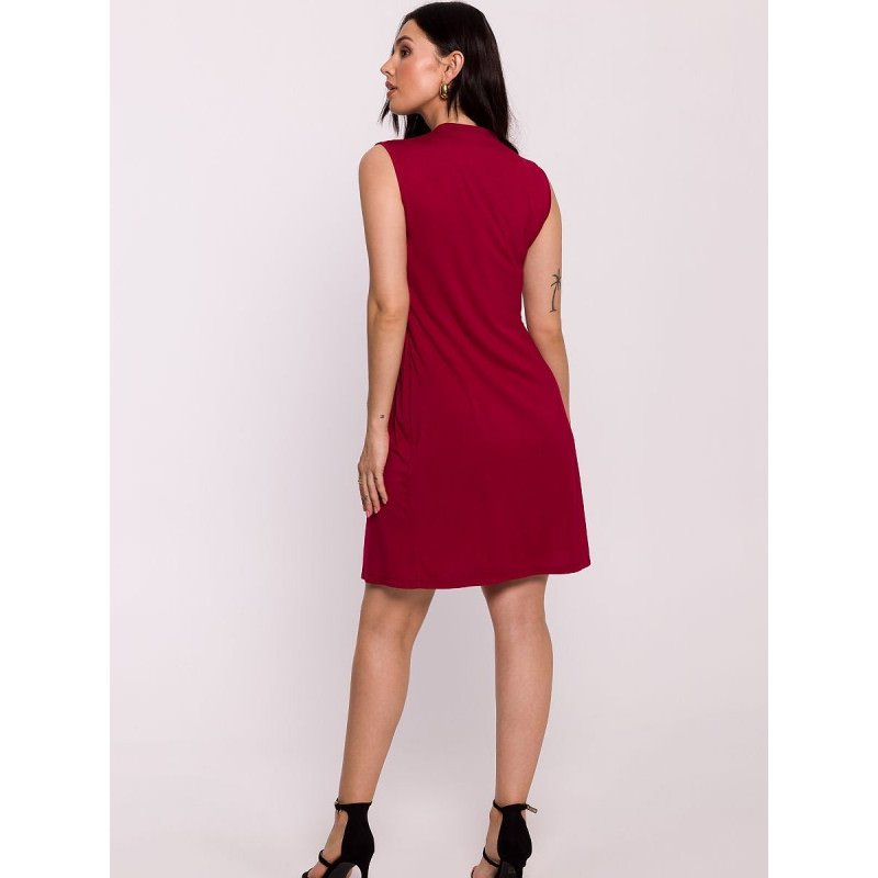 proViscose Knit Mini Dress - V-Neck, Overlap Detail_Day Dresses