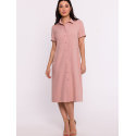 Polish Shirt Dress Over-the-Knee Comfortable Pockets