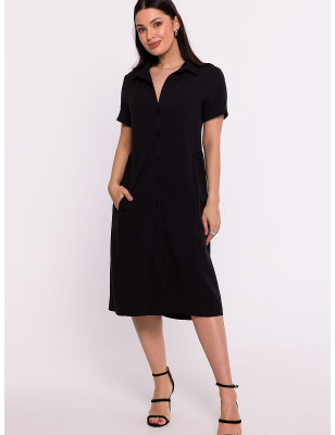 proPolish Shirt Dress Over-the-Knee Comfortable Pockets_Day Dresses