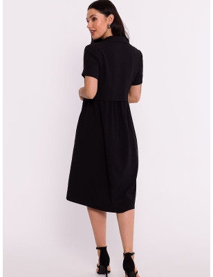 Polish Shirt Dress Over-the-Knee Comfortable Pockets