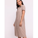 Polish Shirt Dress Over-the-Knee Comfortable Pockets