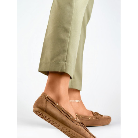 Eco-Friendly Brown Moccasins - Slip-On Shoes for Women