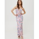 Polish-Crafted Maxi Dress, Easy Slip On Tie Neckline