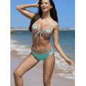 Padded Push Up Swimsuit Heart Neckline for Women