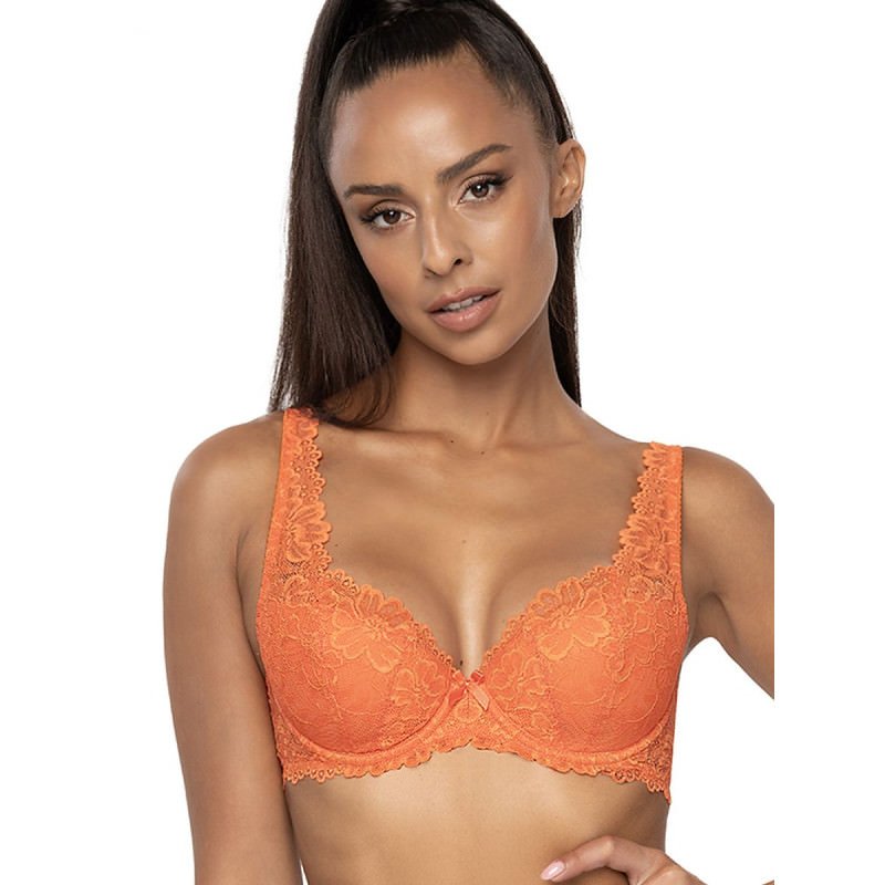 proLace & Mesh Padded Bra with Satin Bow_Push Up Bras