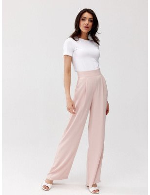 Loose Fit High Waist Pants, Slimming Wide Leg Pants for Women