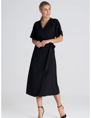 Short Kimono Sleeve Dress, Envelope Front Style