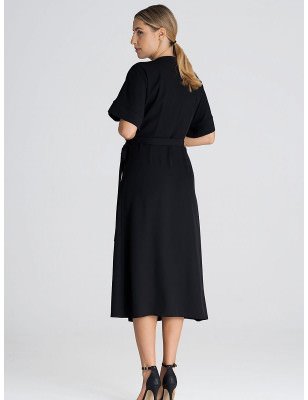 Short Kimono Sleeve Dress, Envelope Front Style