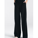 Women's Relaxed Fit Mid-Rise Pants Wide Leg