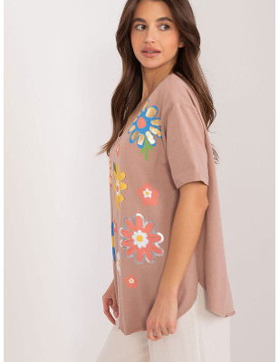 Floral Embroidery Short Sleeve Breathable Casual Blouse