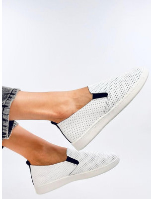 Openwork Leather Slip-On Sneakers for Women