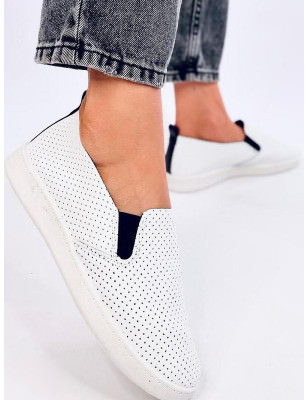 Openwork Leather Slip-On Sneakers for Women