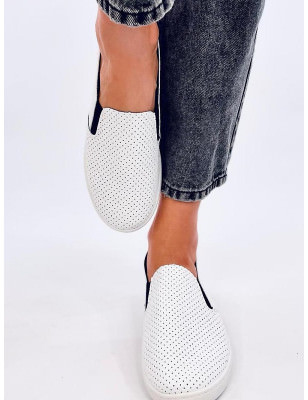 Openwork Leather Slip-On Sneakers for Women