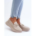 Women's Leather Moccasins Platform Comfort Shoes