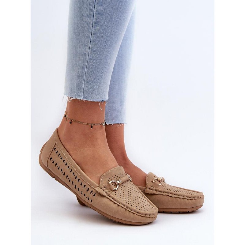 proEco-Friendly Openwork Moccasins with Gold Accents_Moccasins, Loafers