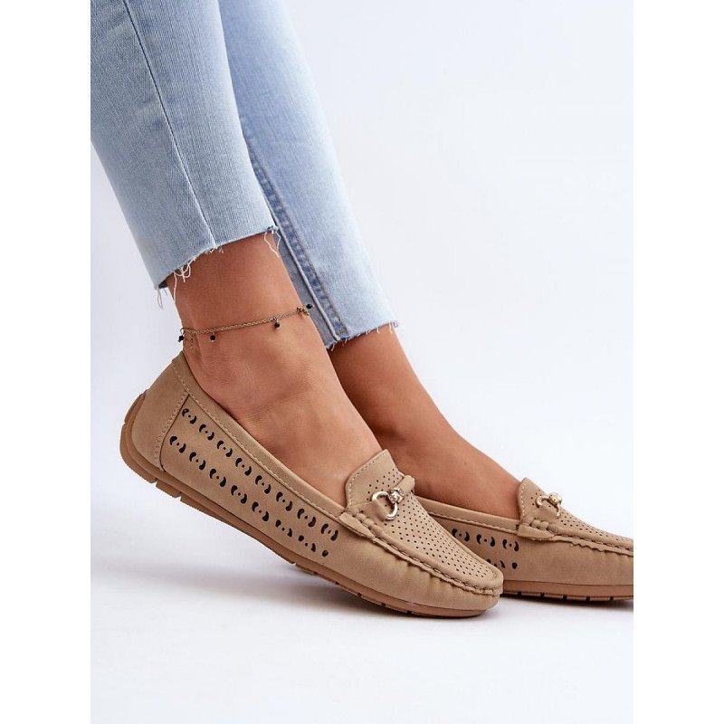 proEco-Friendly Openwork Moccasins with Gold Accents_Moccasins, Loafers