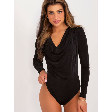 proElegant Long Sleeve Bodysuit - Flattering Flowing Neckline_Shapewear Bodies for Women