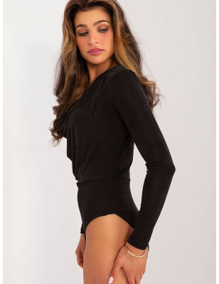 Elegant Long Sleeve Bodysuit - Flattering Flowing Neckline