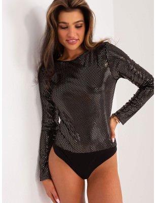 proElegant Shimmer Long Sleeve Bodysuit_Shapewear Bodies for Women