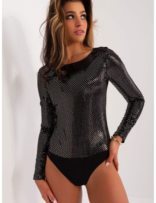 proElegant Shimmer Long Sleeve Bodysuit_Shapewear Bodies for Women