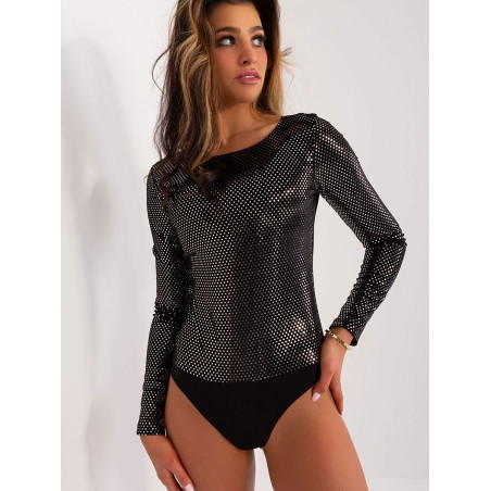 proElegant Shimmer Long Sleeve Bodysuit_Shapewear Bodies for Women