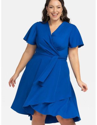 proFlared Asymmetrical Dance Dress for Women_Plus size dresses