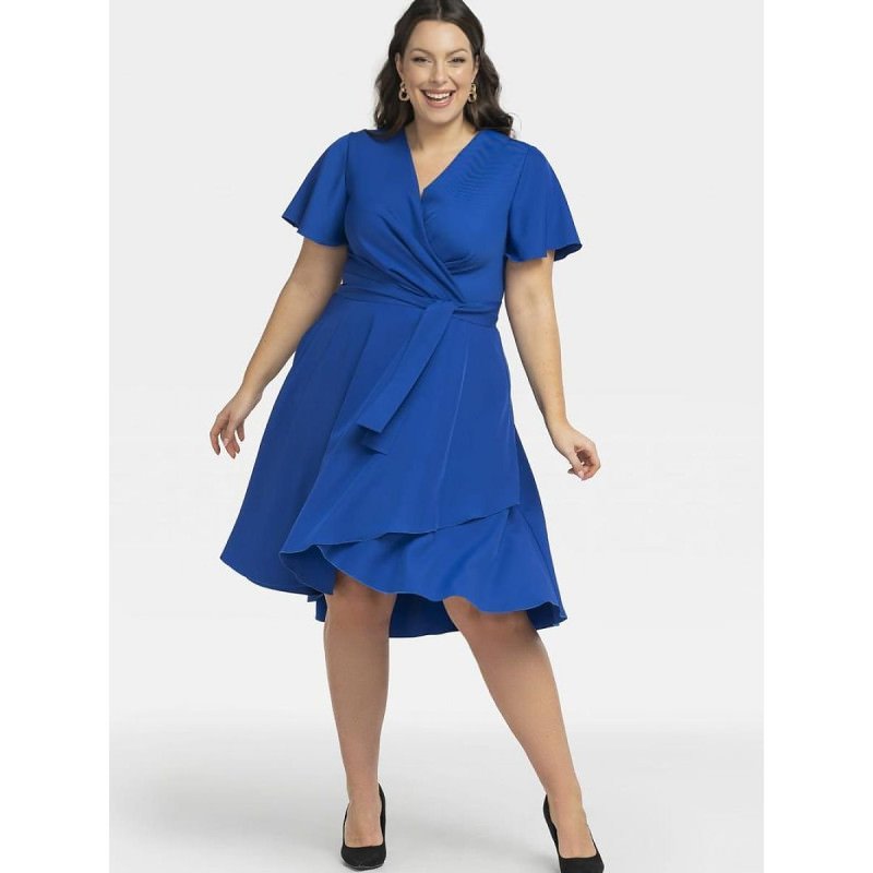 proFlared Asymmetrical Dance Dress for Women_Plus size dresses