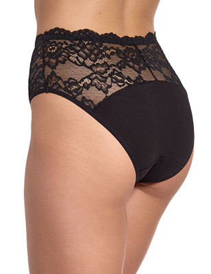 Lace Trim Cotton Briefs with Bow Detail