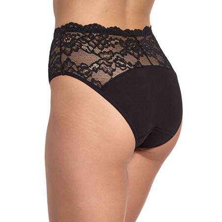 Lace Trim Cotton Briefs with Bow Detail