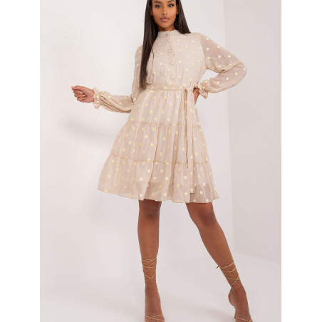 proFloral Cocktail Dress Puffed Sleeves Knee Length_Formal Dresses, Cocktail Dresses