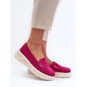 Women's Suede Moccasins Platform Shoes Comfort 5.5cm Heel