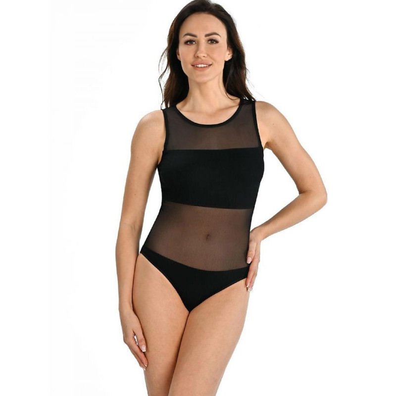 proBlack Viscose Bodysuit - Adjustable Wide Straps_Shapewear Bodies for Women