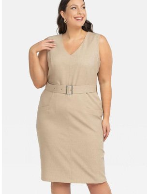 proEmma Dress: Elegant & Comfortable Heart Neckline Flowy Midi Dress_Plus size dresses