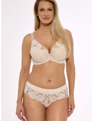 Sophia Push-Up Bra Delicate Lace Design Removable Pads Vertical Cut