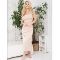 Luxury Satin Flowy Neckline Slip Gown