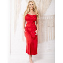 Luxury Satin Flowy Neckline Slip Gown