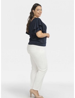 Kloe Blouse: Elegant V-Neck & Water Neckline Top