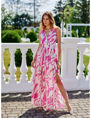 proLorena Maxi Dress Elegant Overlap Neckline Summer Occasion_Day Dresses