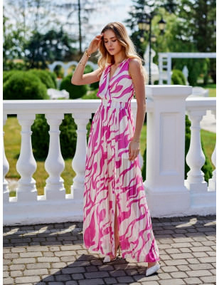 Lorena Maxi Dress Elegant Overlap Neckline Summer Occasion