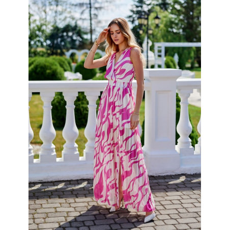 Lorena Maxi Dress Elegant Overlap Neckline Summer Occasion