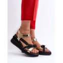 Women's Anchor Platform Sandals Velcro Closure