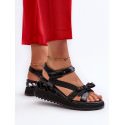 Women's Anchor Platform Sandals Velcro Closure