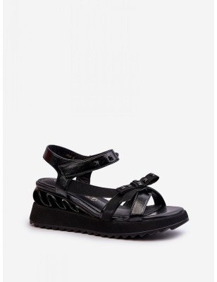 Women's Anchor Platform Sandals Velcro Closure