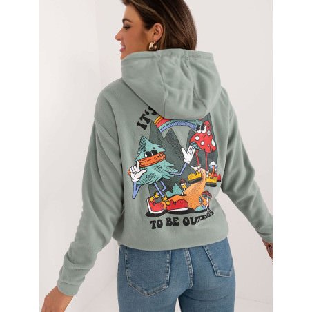 Women's Cozy Casual Long Sleeve Sweatshirt Large Print Back Design