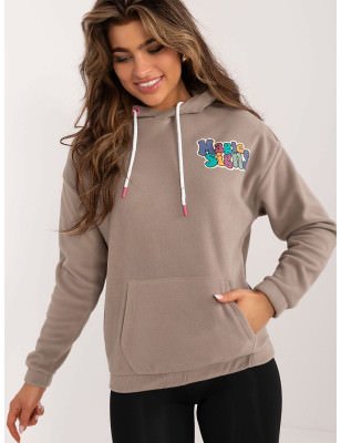 Casual Sweatshirt with Large Back Print and Kangaroo Pocket